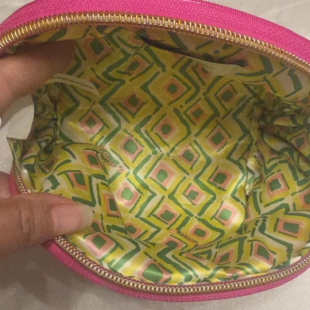 Lilly Pulitzer Floral Cosmetic Pouch - Pink, Orange, Yellow, Green, Blue 6.5×5